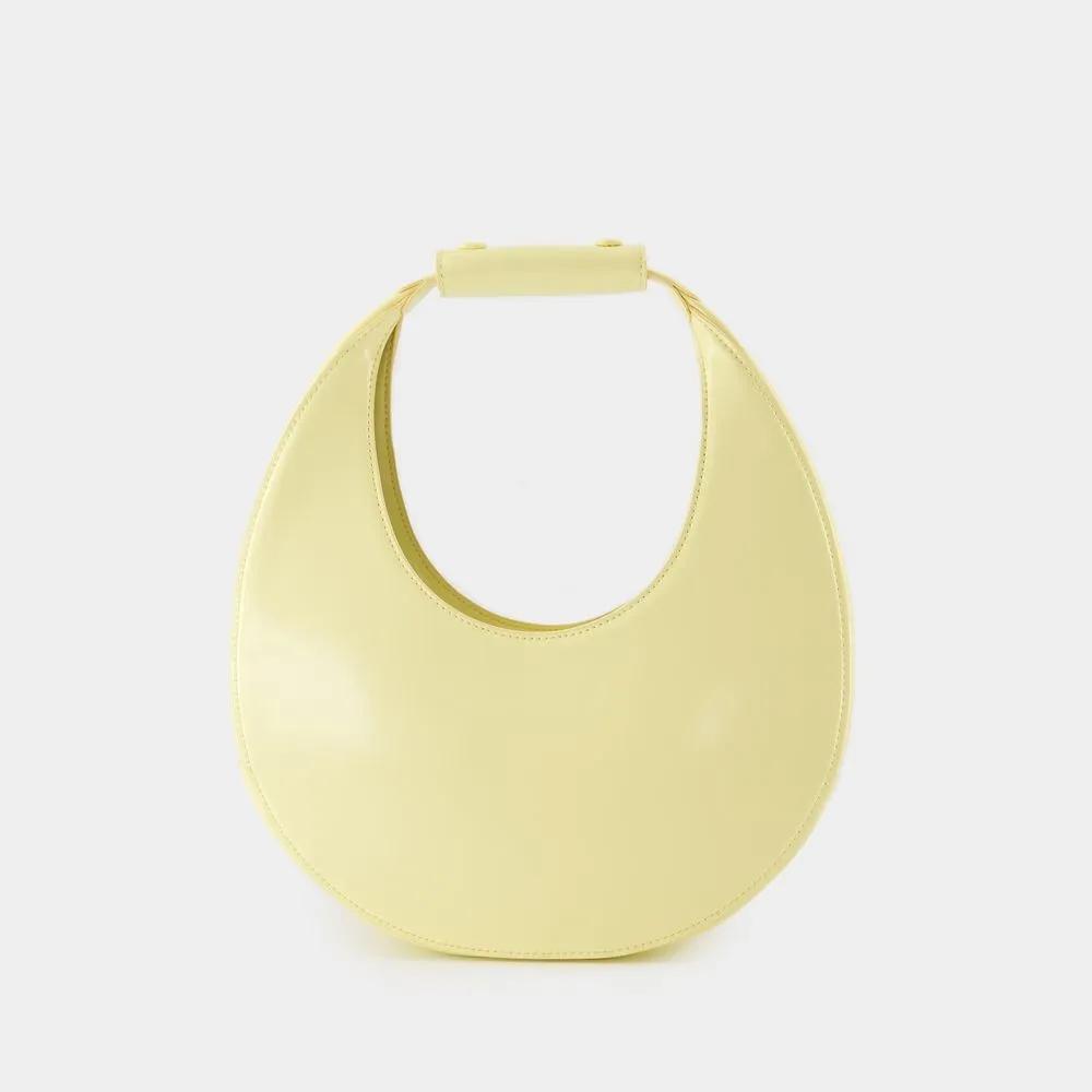 Staud Hobo bags Moon Shoulder Bag Leather Beige in geel