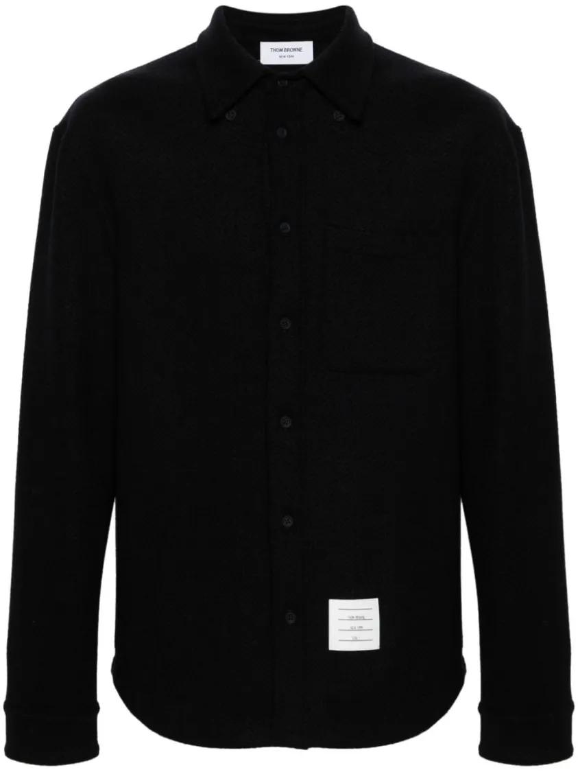 Thom Browne - Oversized Herringbone Shirt - Größe 4 - schwarz