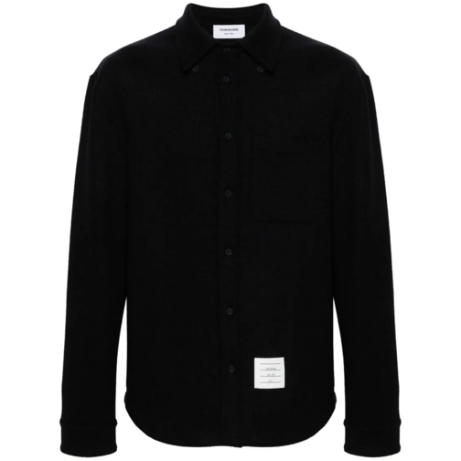 Thom Browne Chemises Oversized Herringbone Shirt Black