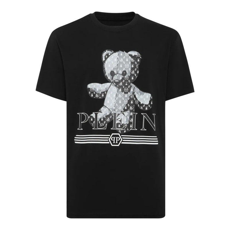 Philipp Plein T-Shirt T-Shirt Rundhalsausschnitt Monogram schwarz