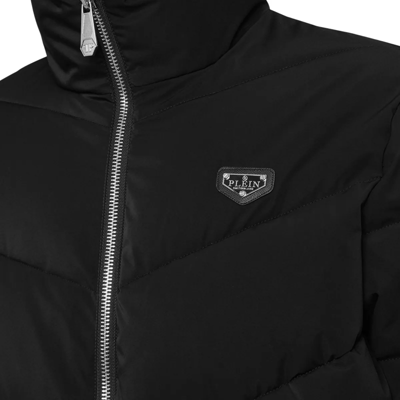 Philipp Plein Lederjacke Jacke schwarz