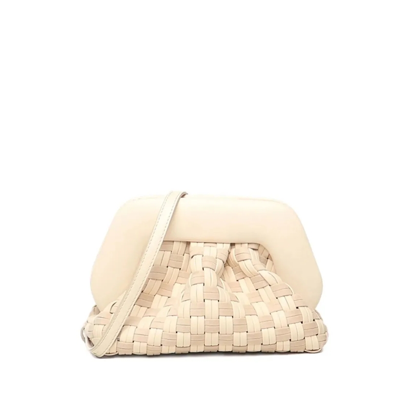 Themoirè Clutch Structured Neutrals Bag With Minimalist Design Neutrals
