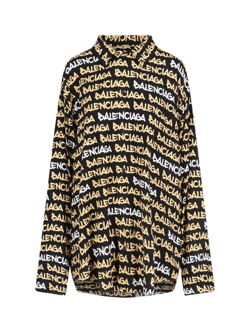 Thumbnail - Balenciaga - "Funky Font" Shirt – Black - Größe 40 - schwarz