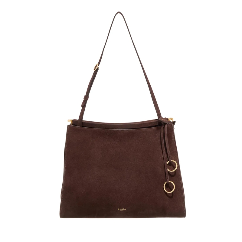 Alaia Schultertasche Le Click Medium Brun