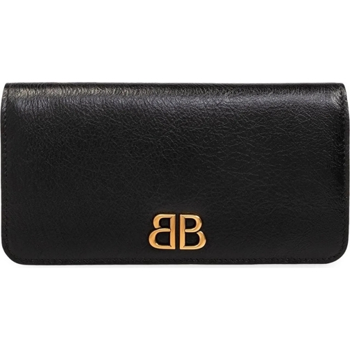 Balenciaga Portemonnee Balenciaga Logo Plaque Bifold Wallet schwarz