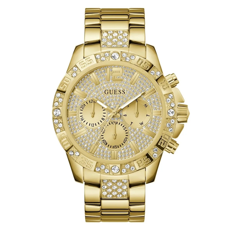 Guess Quarzuhr Quarz-Analoguhr Majestic gold