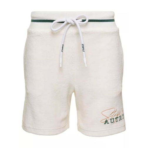 Autry International White Bermuda Shorts With Drawstring And Staple X  White Bermuda Shhorts