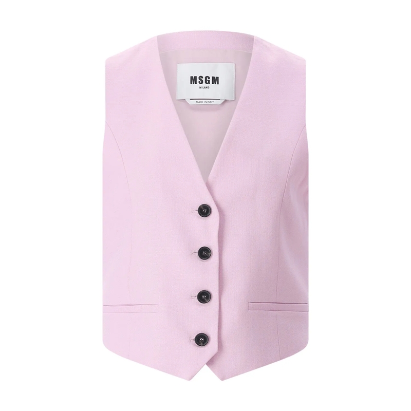 MSGM  Weste aus Viskose-Mix pink