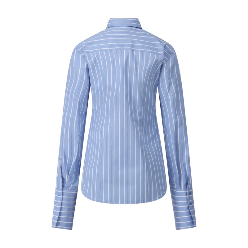 Sportmax Bluse Hemdbluse Conio mit Streifen blau(Image 4)