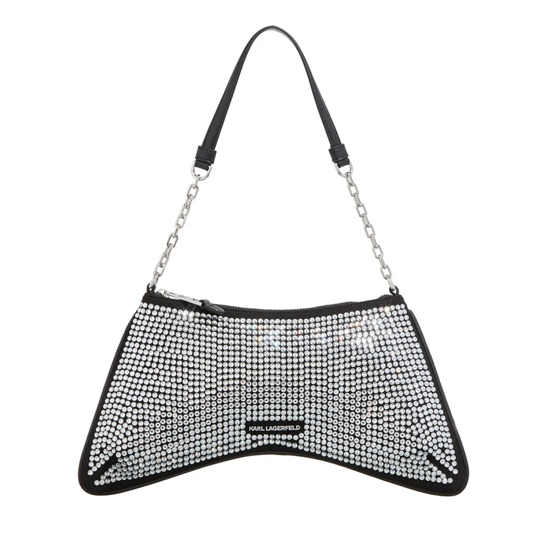 Karl Lagerfeld Schultertasche K/Evening Shb 7Element Rhinest Black