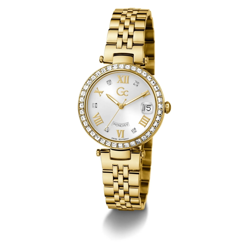 GC Quarzuhr Quarz-Analoguhr Gc Flair Crystal gelb(Image 5)