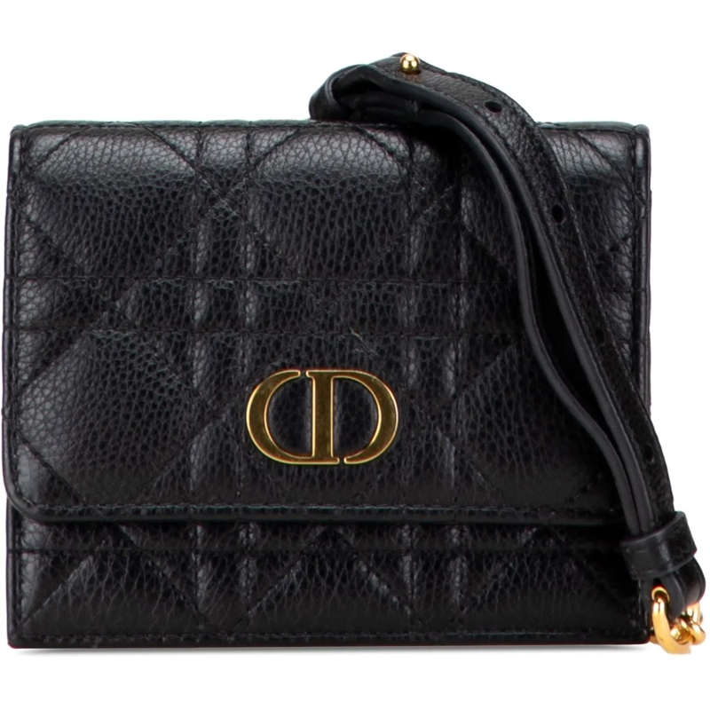 Christian Dior Gürteltasche Calfskin Cannage Caro Chain Belt Bag schwarz