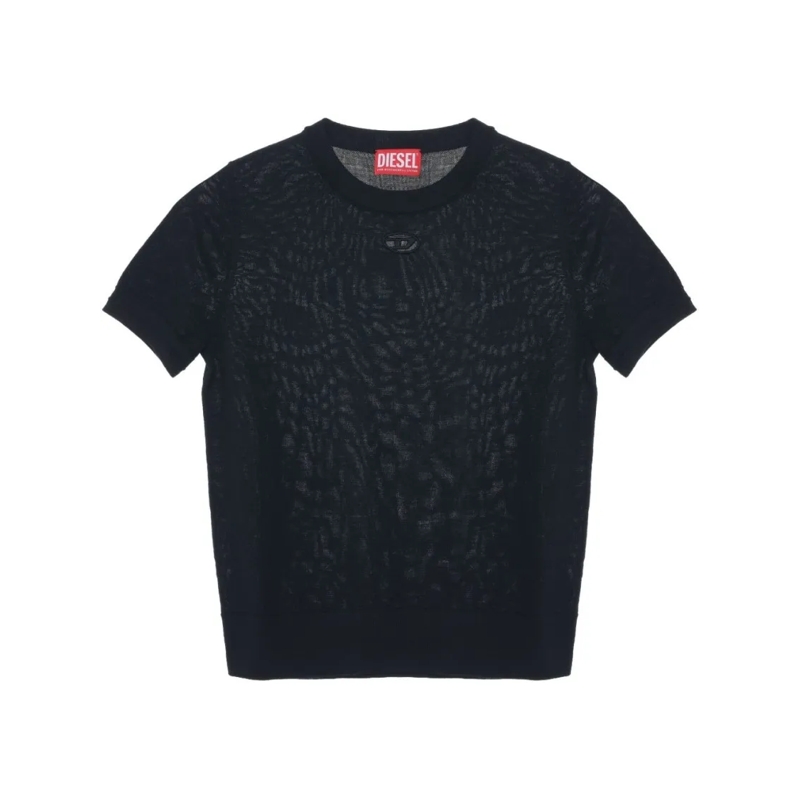 Diesel T-Shirt Round Neck Black Top Black