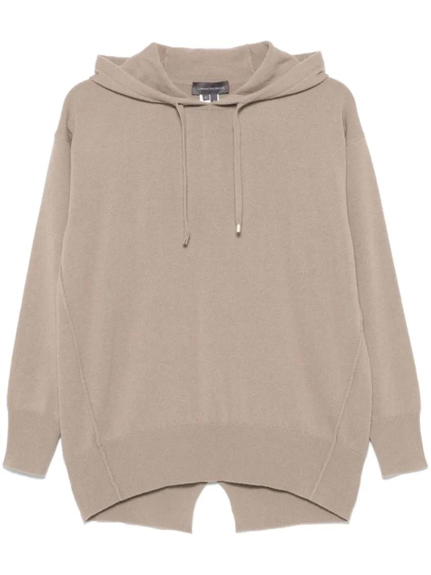 Lorena Antoniazzi - Knit Hoodie - Größe 44 - beige