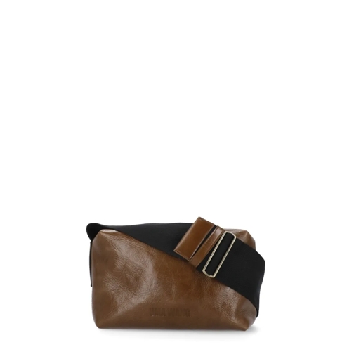 Uma Wang Leather Shoulder Bag Brown Schoudertas