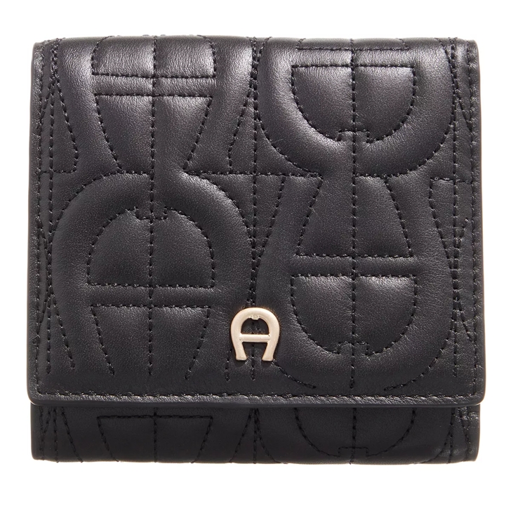 AIGNER Diad Black Tri Fold Portemonnaie