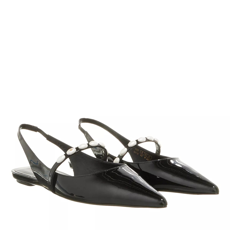 Stuart Weitzman Ballerinas Emlia Pearlita Slingback Flat Black