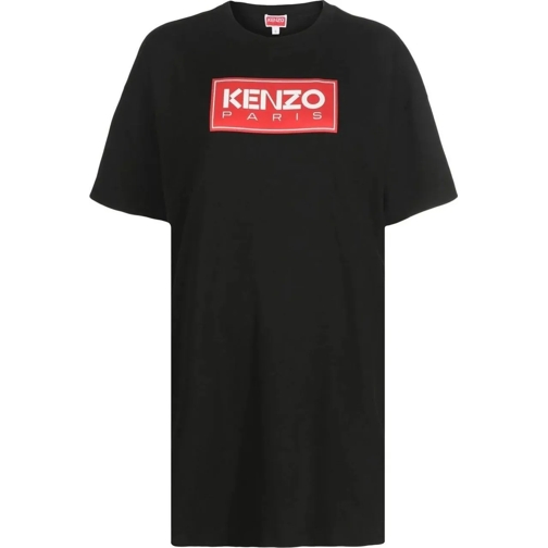 Kenzo Mini-Kleider Box Logo T-shirt Dress schwarz