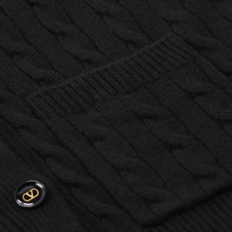 Valentino Garavani Cardigan Strickjacke aus Kaschmir schwarz(Image 5)