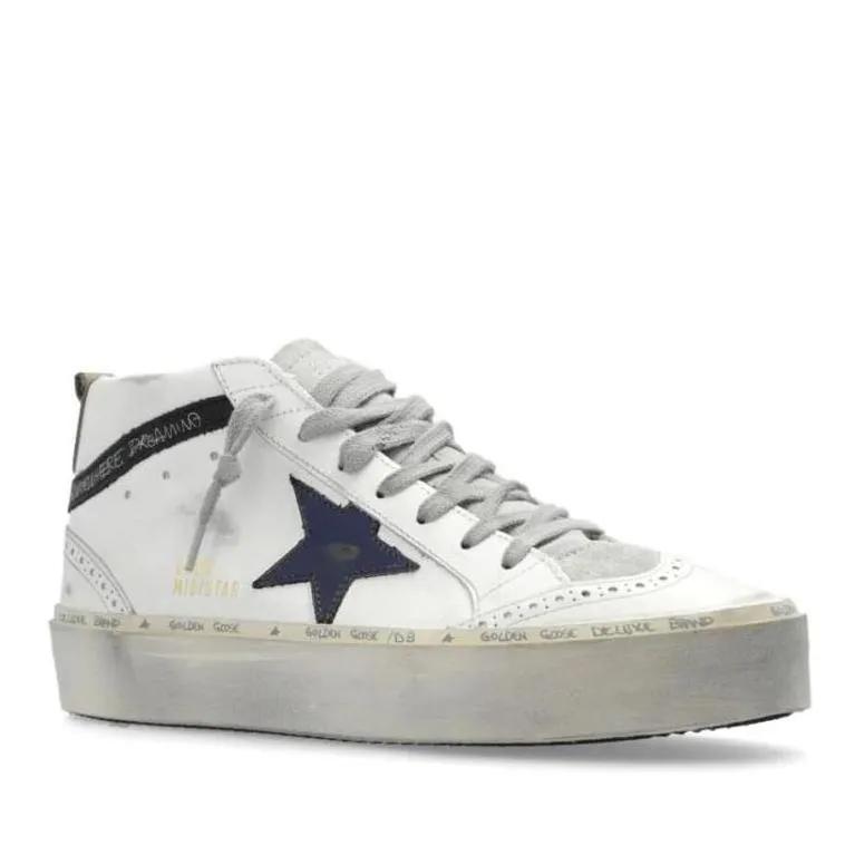 Golden Goose Low-Top Sneaker - Mid Star High-Top Leather Sneakers - Gr. 37 (EU) - in Weiß - für Damen