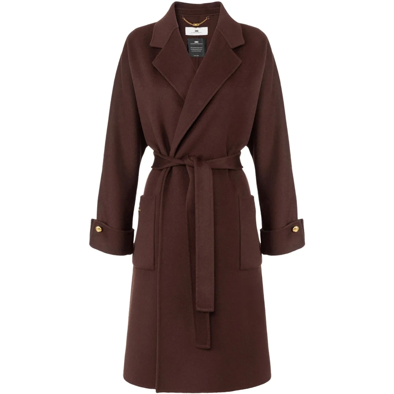 Elisabetta Franchi Veste de transition Coats Caffe braun