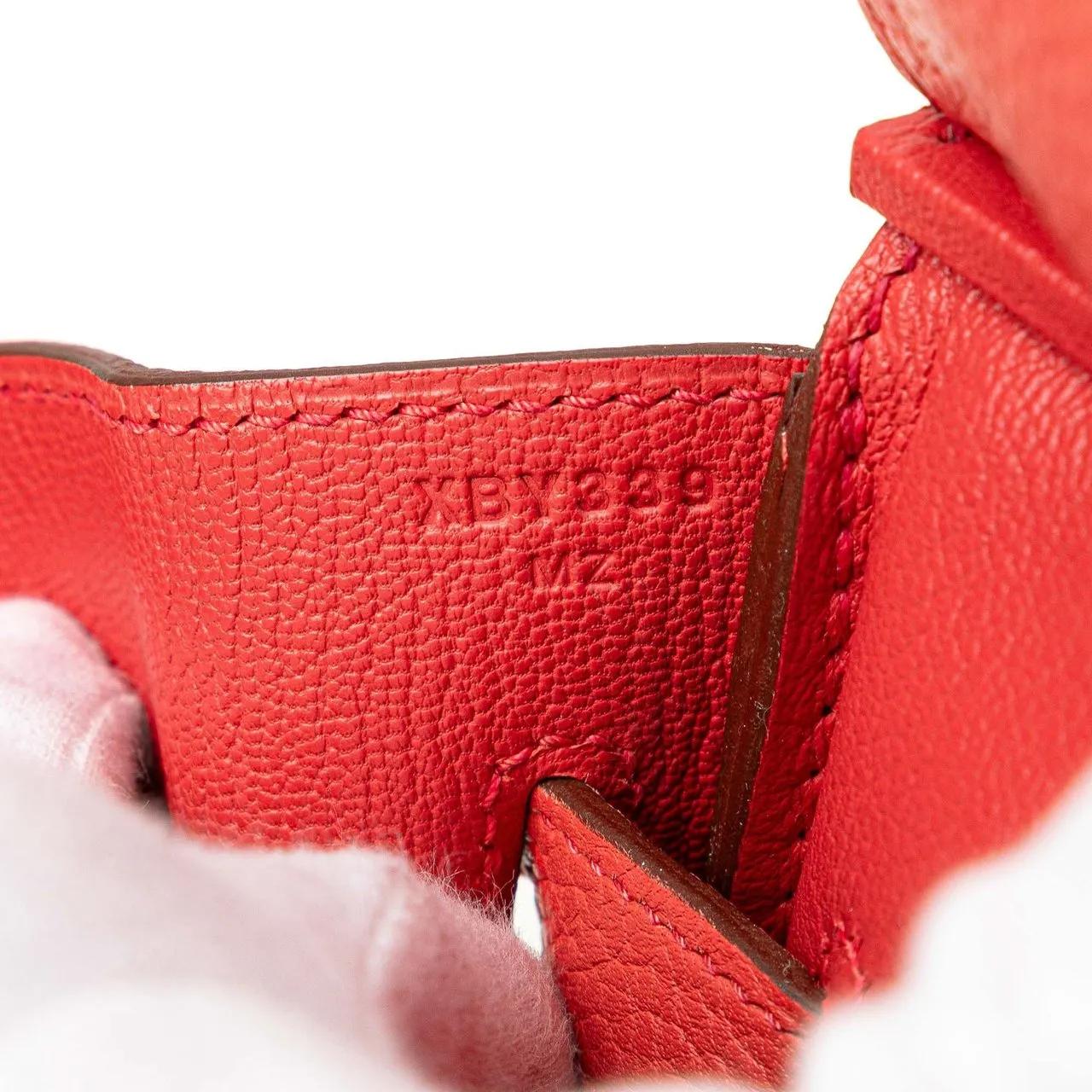 Hermès Totes & shoppers Clemence Birkin Retourne 35 in rood