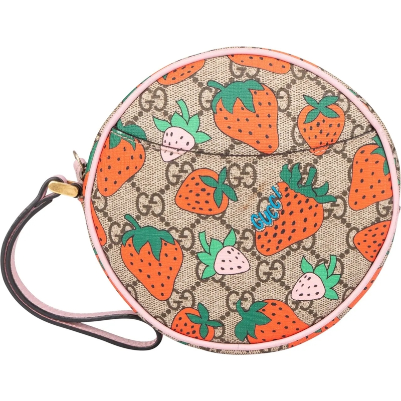 Gucci Schultertasche Gucci GG Strawberry Monogram Pouch mehrfarbig