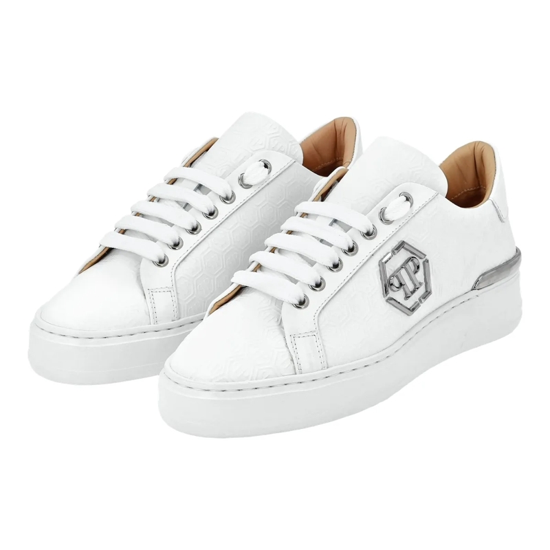 Philipp Plein Low-Top-Sneaker Sneaker Monogram weiss