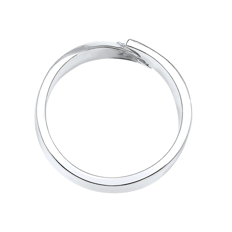 Elli Diamantring Ring Wickelring Diamant (0.045 ct.) 925 Silber weiss(Image 3)
