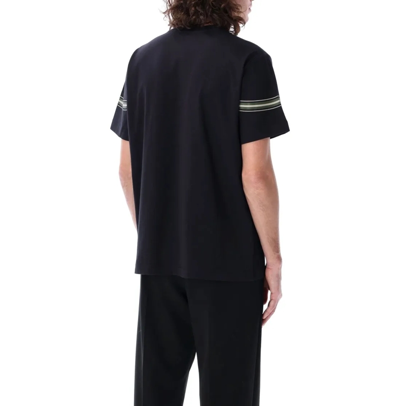 Burberry T-shirt Striped Cotton T-Shirt Black