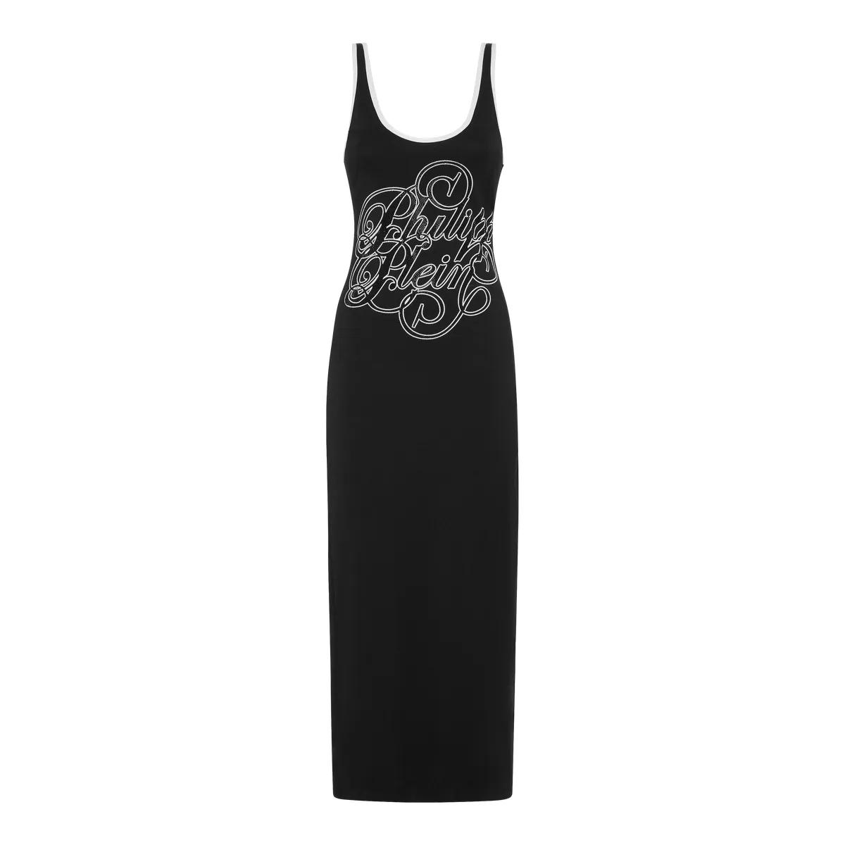 Thumbnail - Philipp Plein - Tanktop Long Dress Signature - Größe M - schwarz