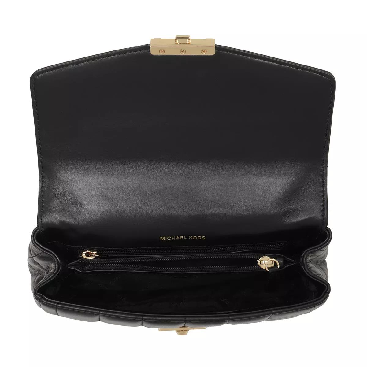 Michael kors black online bag with gold chain