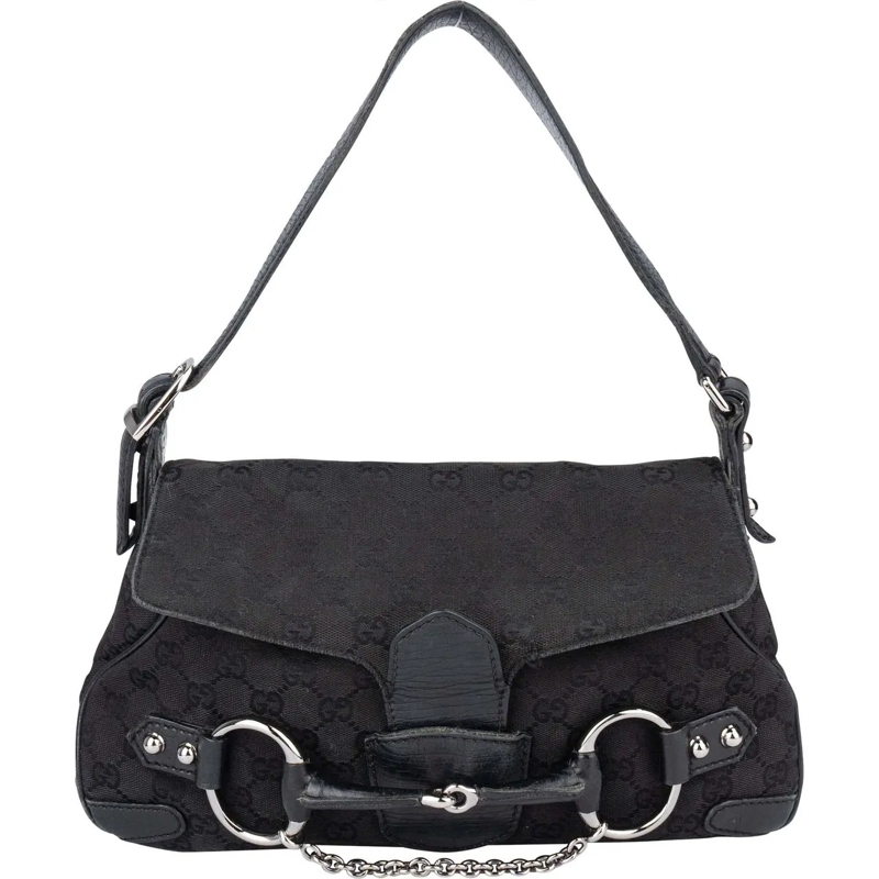 Gucci Schultertasche Gucci GG Monogram Horsebit Handbag mehrfarbig