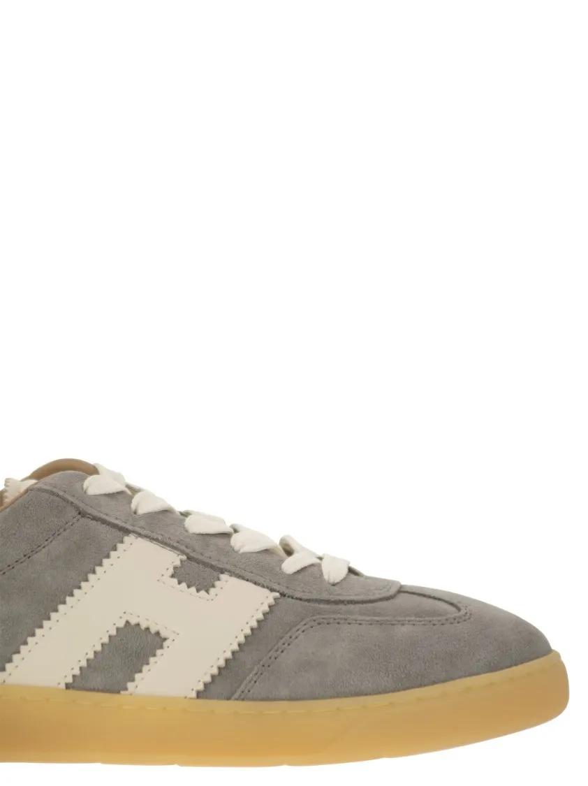 Thumbnail - Hogan Low-Top Sneaker - Suede Cool Sneakers With Nappa Leather Accents - Gr. 6_5 - in Grau - für Damen