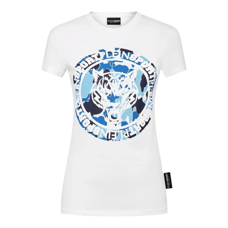 Plein Sport T-Shirt T-Shirt Slim Fit Carbon Tiger weiss