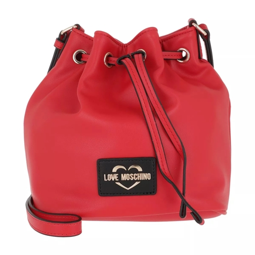 Love Moschino Drawstring Tassel Bag Rosso Borsa a secchiello