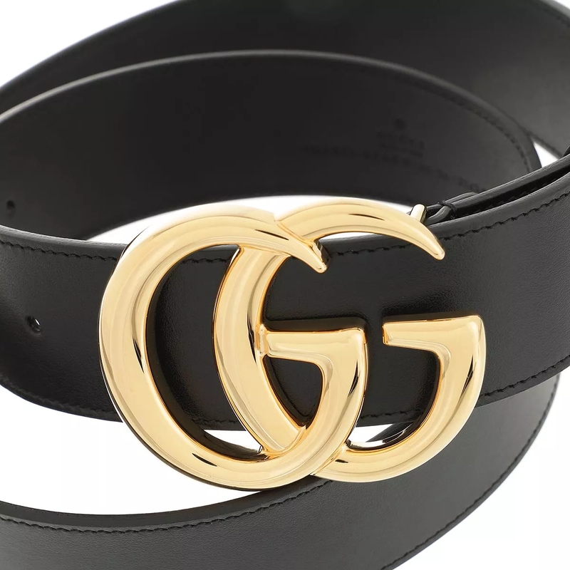 Gucci Ledergürtel GG Marmont Gürtel Schwarz(Image 4)