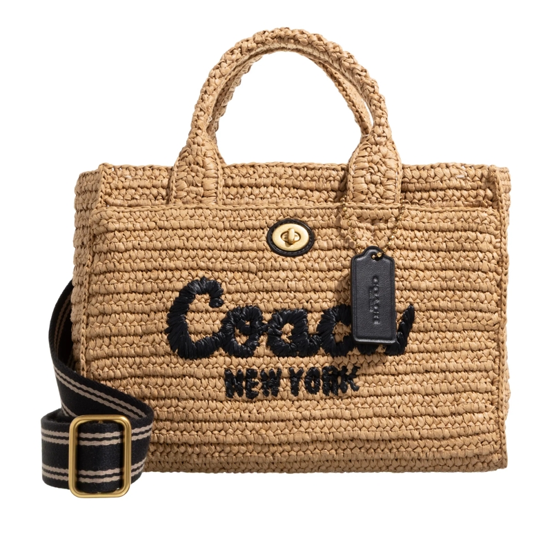 Coach Tote Straw Cargo Tote 26 Natural