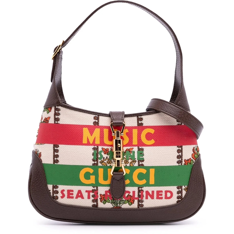 Gucci Schultertasche Small Canvas 100 Centennial Music Jackie 1961 Cros braun