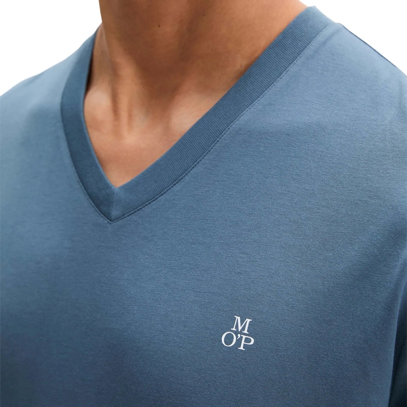Marc O´Polo Hemd T-Shirt Short Sleeve 1er Pack blau(Image 4)