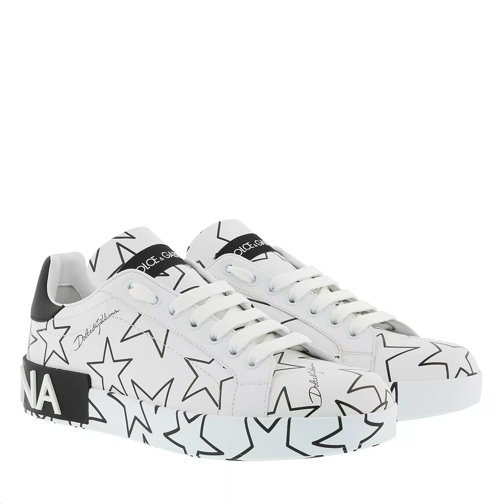 Dolce&Gabbana Stars Sneakers Leather White Low-Top Sneaker