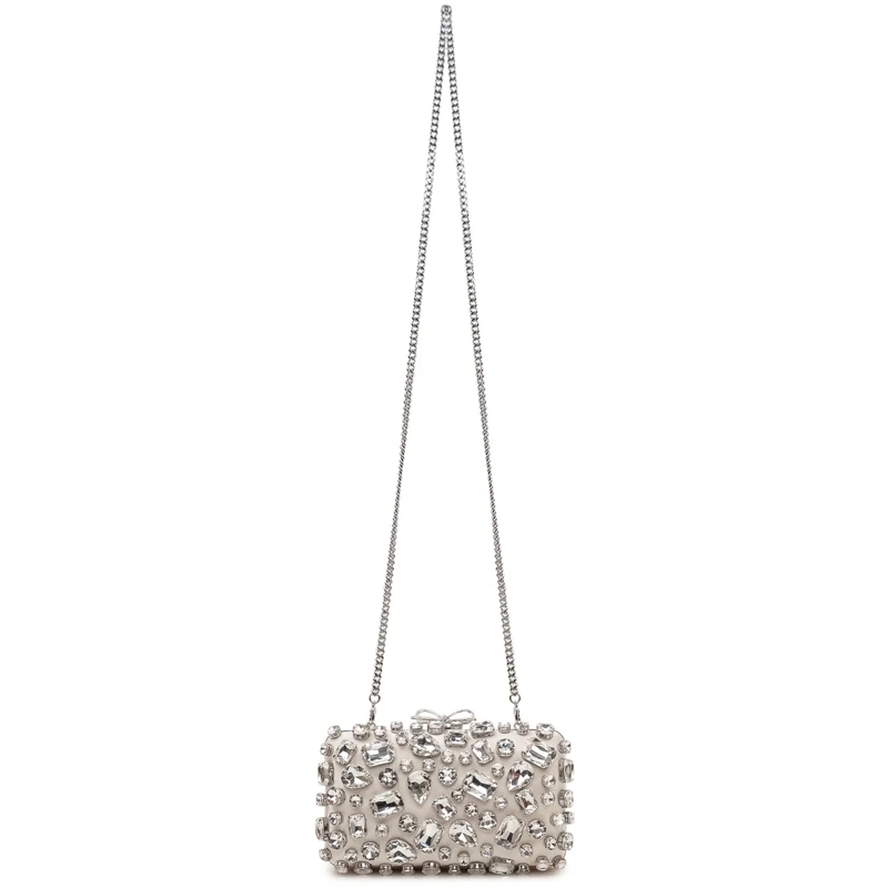 Self Portrait Clutch Clutch con Cristalli Applicati weiß(Image 2)