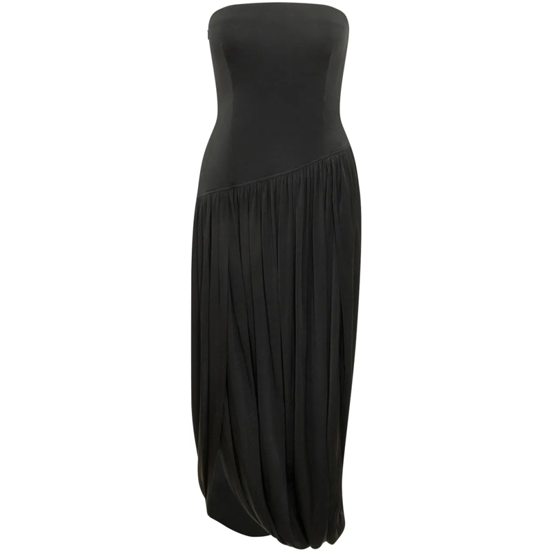 Salvatore Ferragamo Robe longue Abito Lungo Senza Spalline schwarz