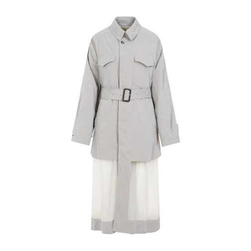 Maison Margiela Trenchcoat Sand Polyester Trench Coat Grey