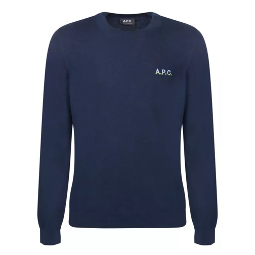 A.P.C.  Blue Long-Sleeve Jumper Blue