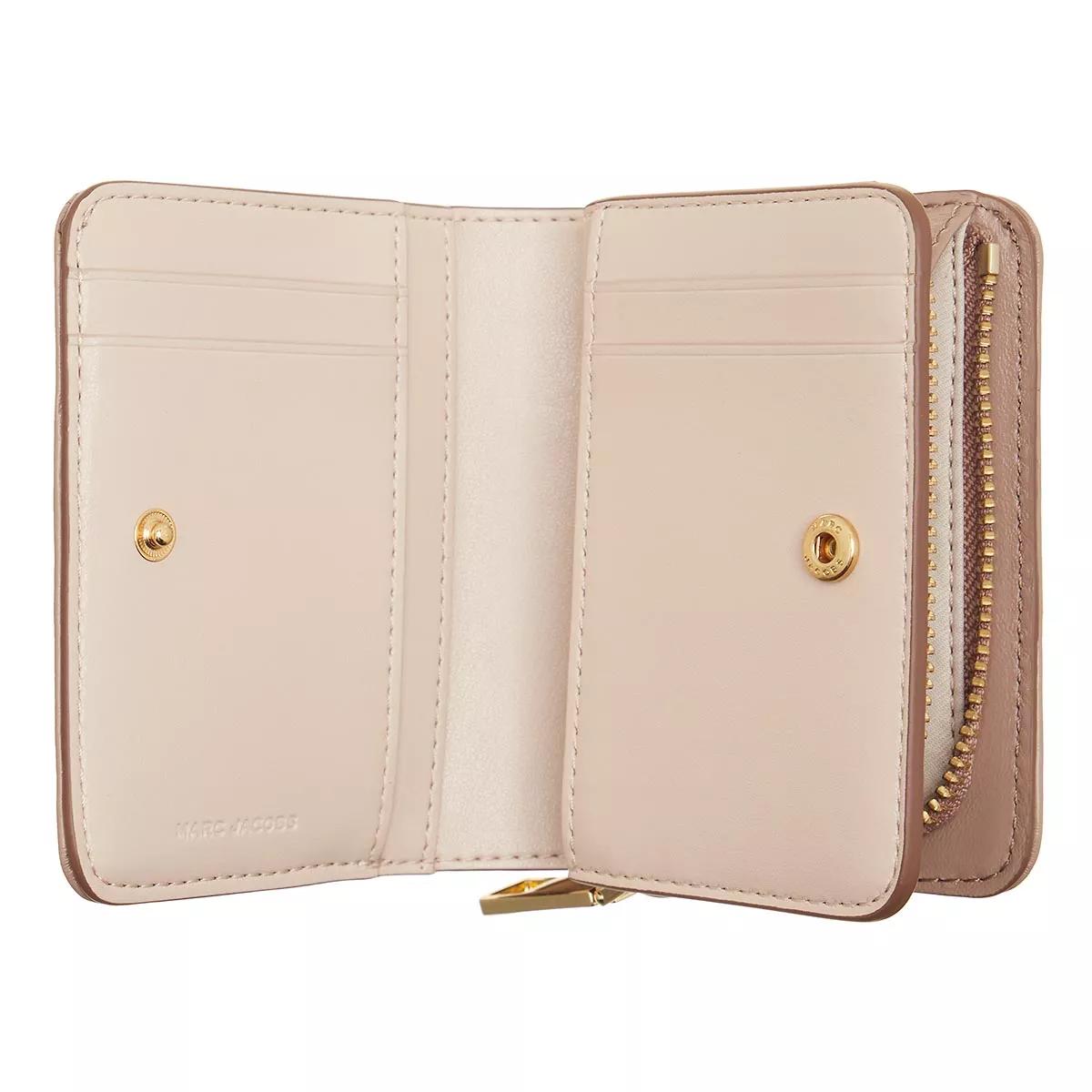 Marc Jacobs The Glam Shot Mini Compact Wallet Dusty Beige Bi