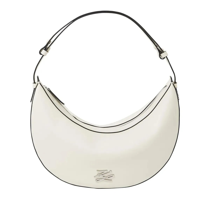 Karl Lagerfeld Schultertasche K/AUTOGRAPH OVERSIZED MOON Schultertasche offwhite