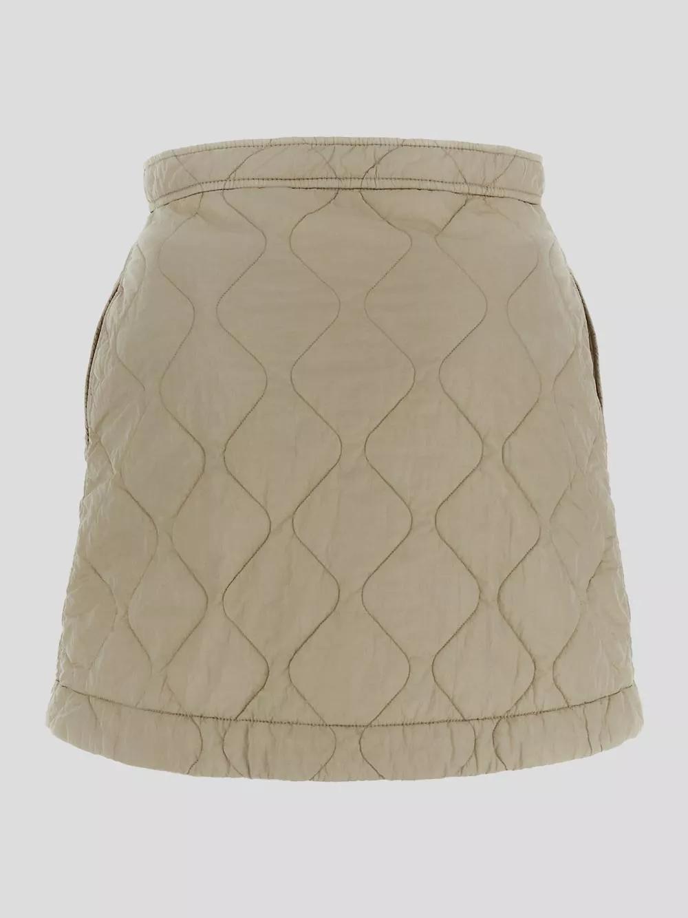 ミニスカート Burberry Quilted Nylon Skirt With Front Button Closure Burberry Quilted Nylon Skirt With Front Button Closure