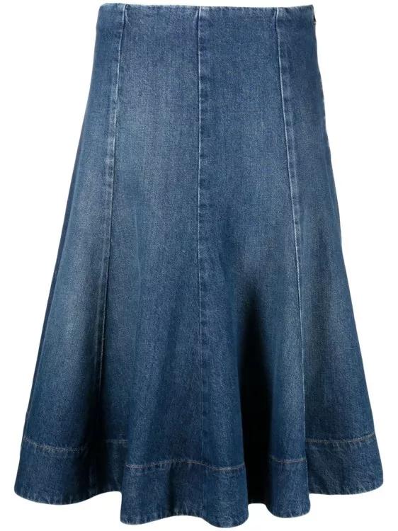 Khaite - Denim Faded Effect Skirt - Größe 4 - blue