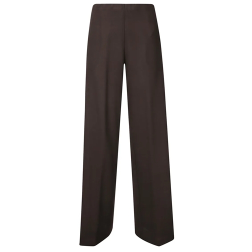 STEFANO MORTARI  Palazzo Crepe Trousers Brown